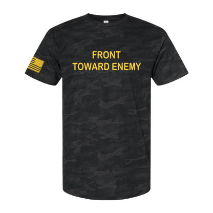 Front Toward Enemy Tee - Black Camo
