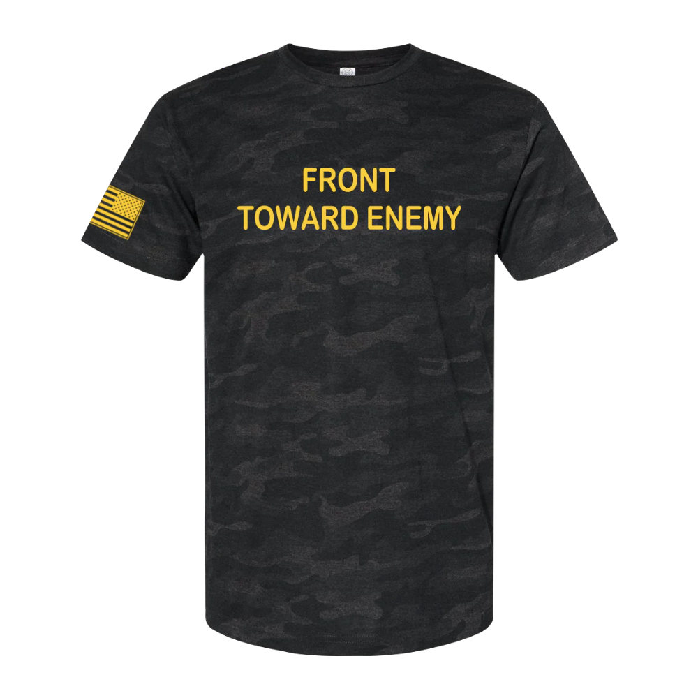 Front Toward Enemy Tee - Black Camo