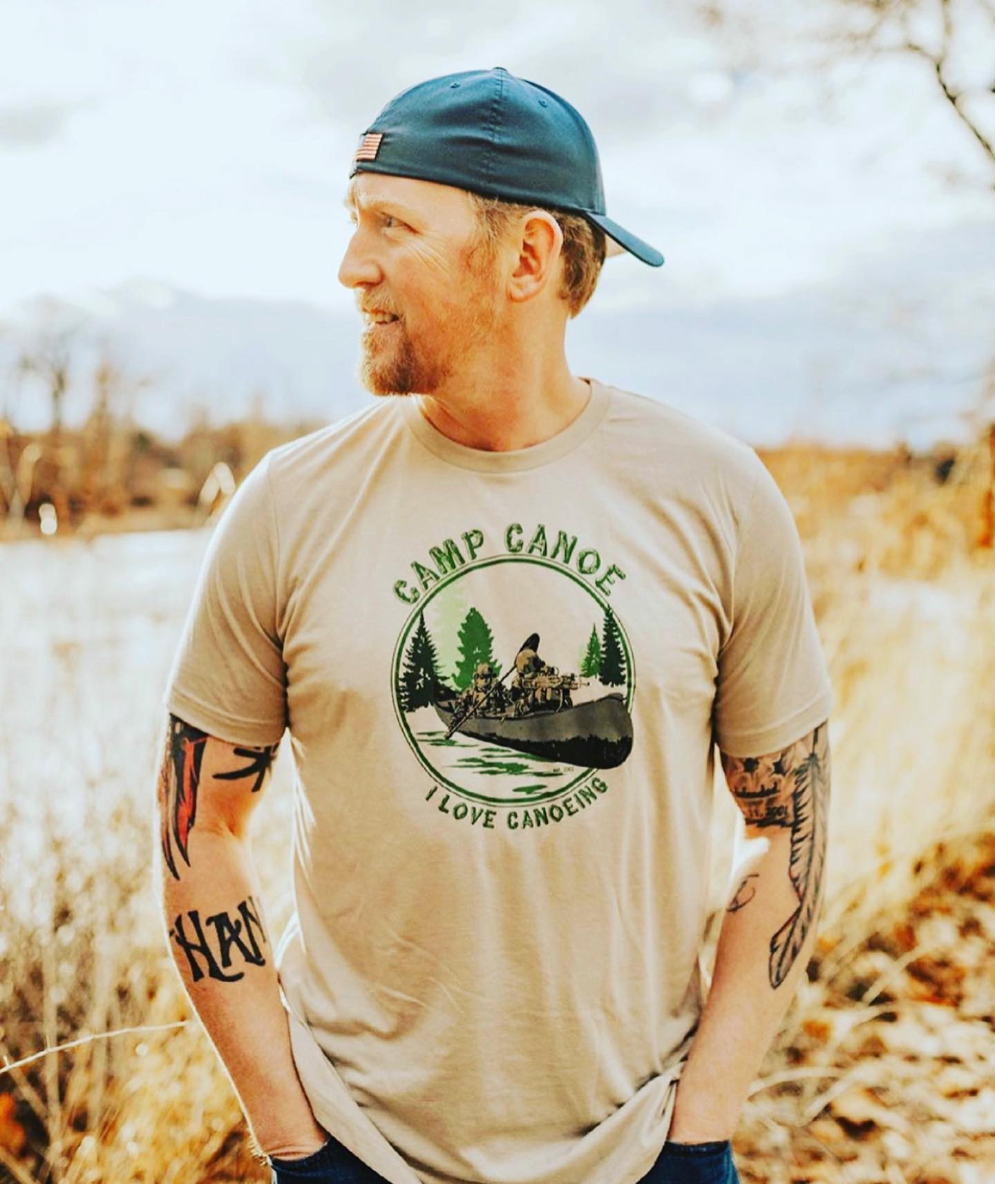 Camp canoe cream tee on RJO