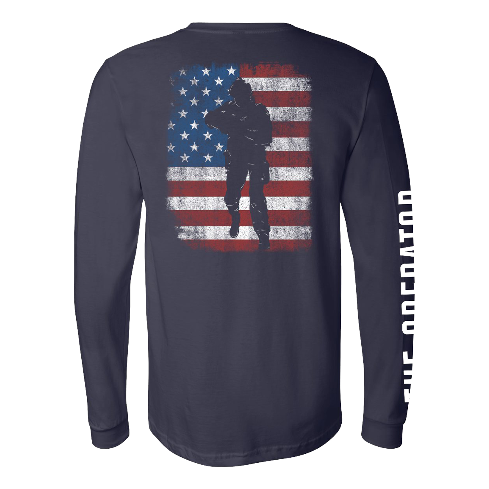 The Operator navy long sleeve tee back RJO