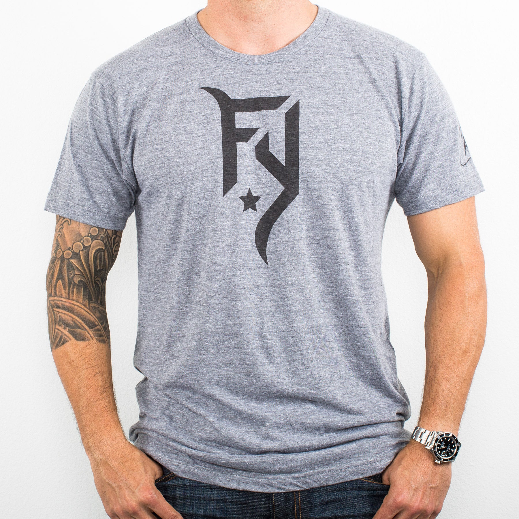 Fix Yourself Emblem Men's Tee — Grey