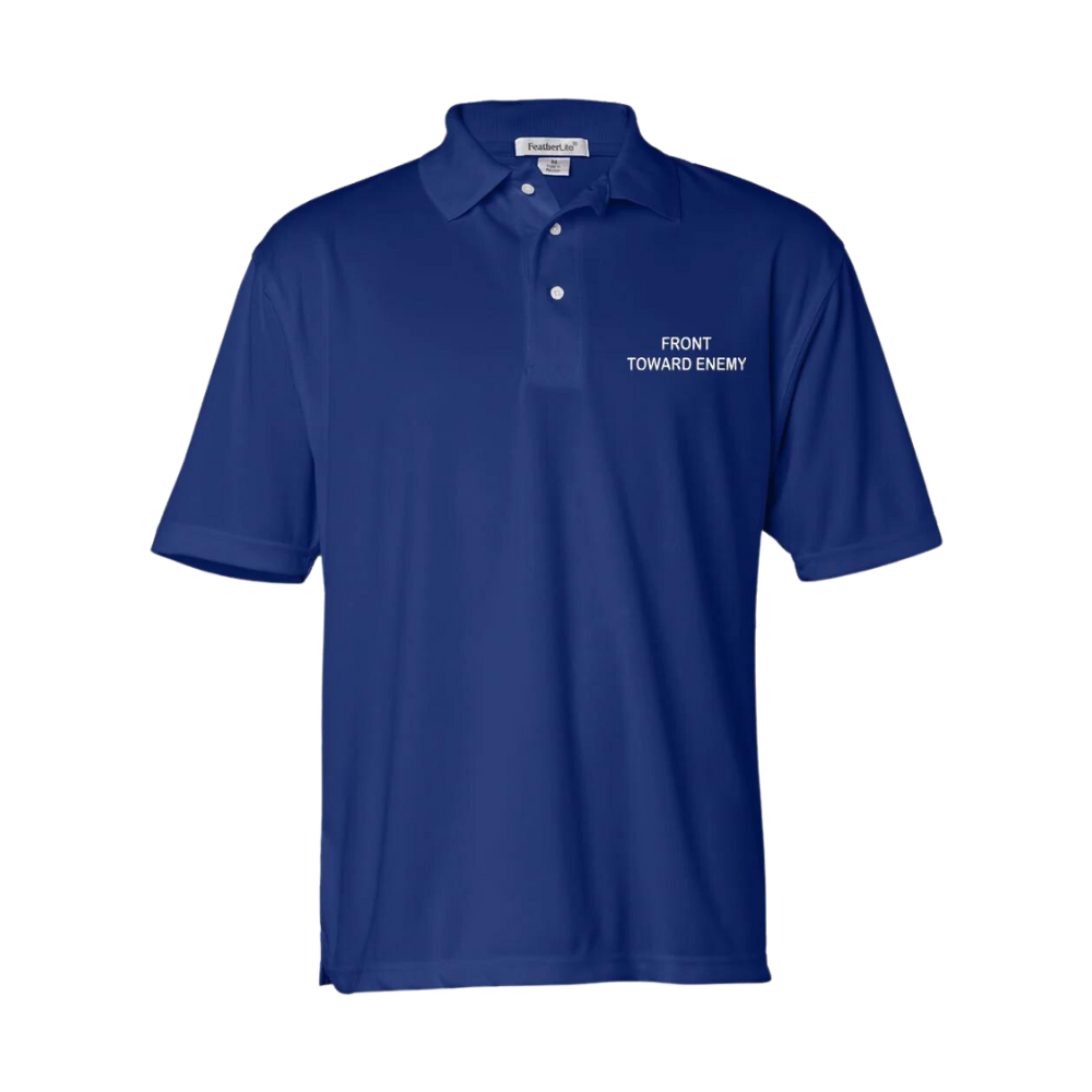 Front Toward Enemy Navy Polo