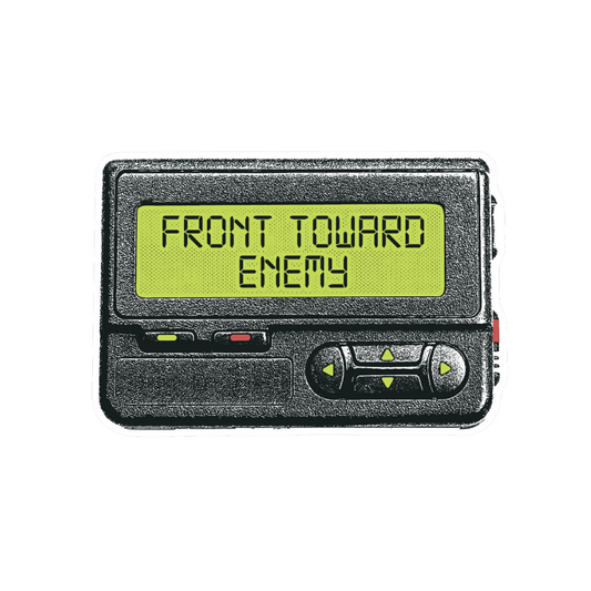 Front Toward Enemy Pager Sticker