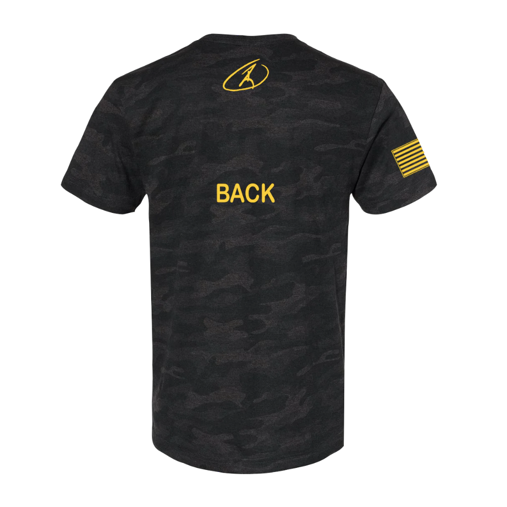 Front Toward Enemy Tee - Black Camo