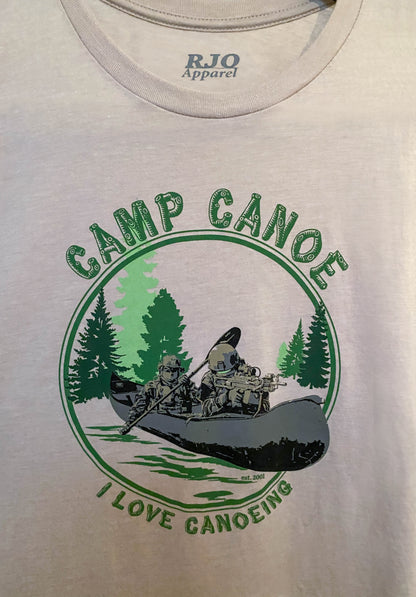 Camp canoe cream tee front RJO