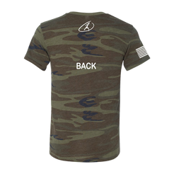 Front toward enemy flag texts camo tee back RJO