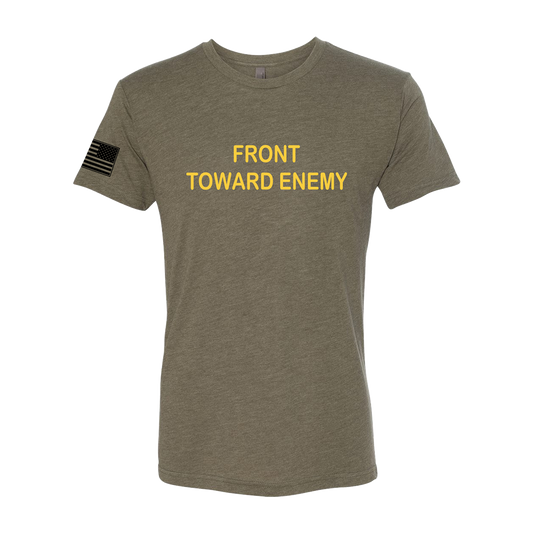 Front towards enemy green tee product shot front RJO
