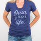 Own your life women's navy tee RJO