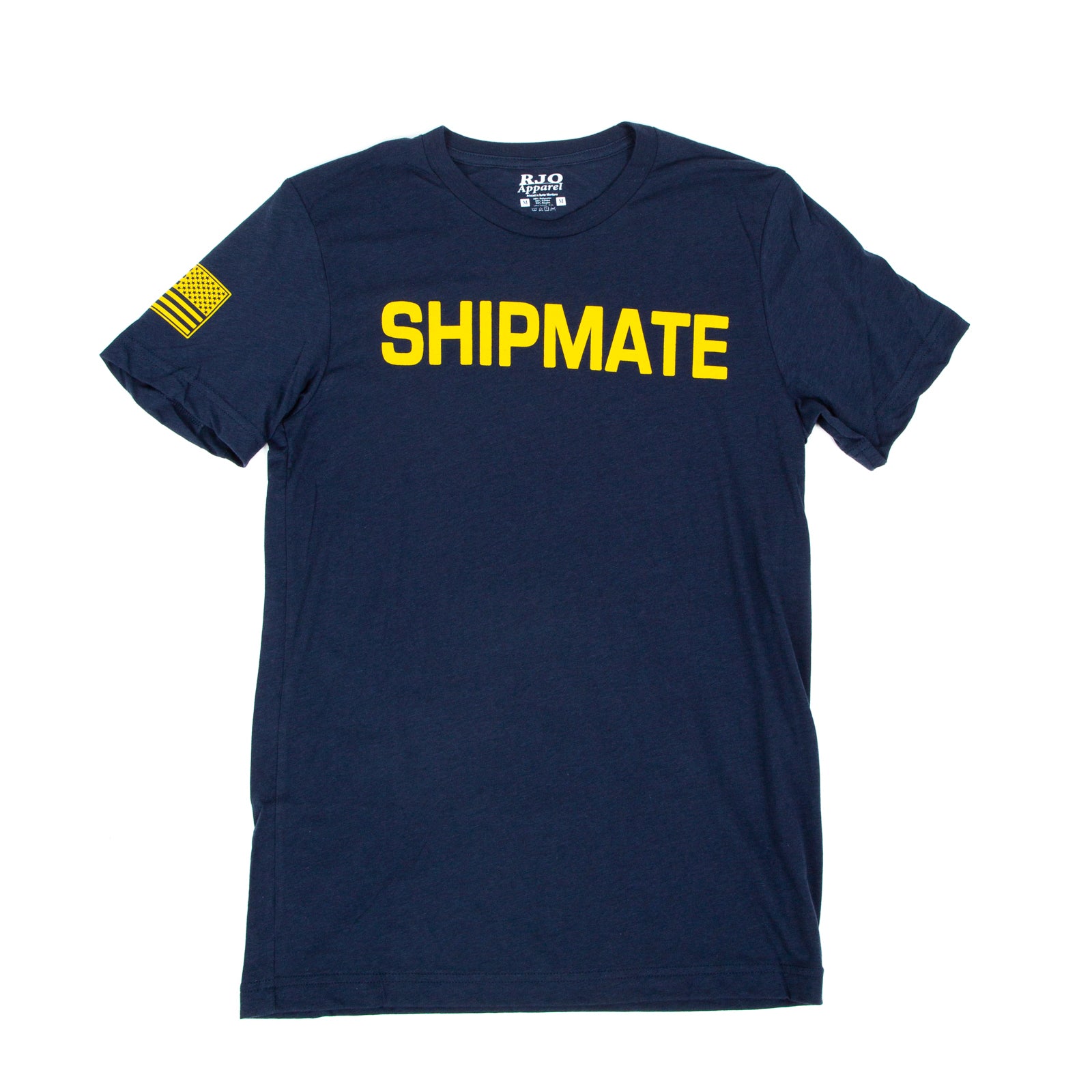 Shipmate navy tee product shot front RJO
